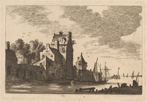 Houses on an Inlet by Franz Edmund Weirotter