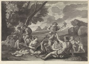 Landscape with Bacchantes by Franz Ertinger