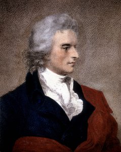 Portrait of Friedrich von Schiller (1759 - 1805) from a painting by F. G. von Kugelgen