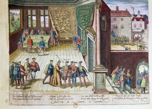 Arrest of Lamoral, Count of Egmont and Philippe de Montmorency, Count of Hornes for Their Opposition to King Philip II of Spain. They Were Executed in 1568. 1653 Engraving by F