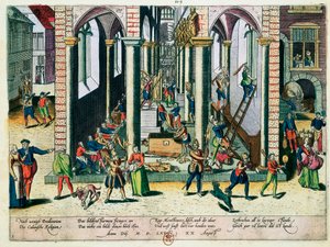 Destruction of relics and statues in churches, April 1566