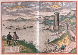 Gaeta or Gaete, Italy (engraving) by Franz Hogenberg