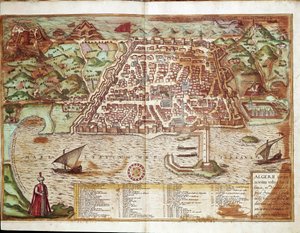Map of Algiers - Algeria (engraving)