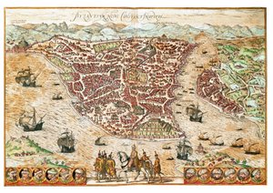 Map of Byzantium (Engraving)