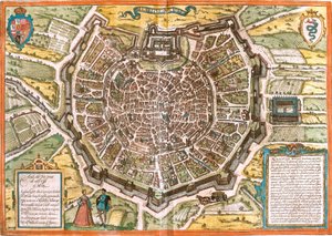 Plan of Milan (Mediolanum), Italy