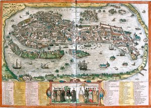 Plan of Venice, Italy