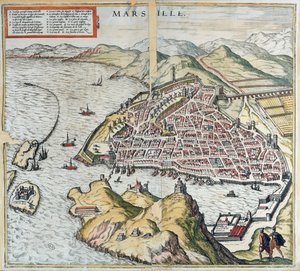 View of Marseille in the 16th Century, Showing the Hospital for Lepers at the Bottom Left, from 