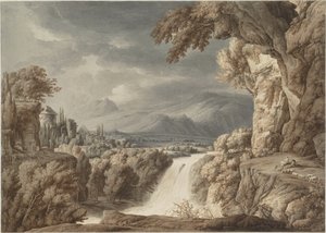 Heroic Landscape with Waterfall