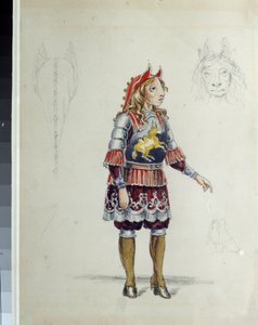 Costume design for the Ballet The Little Humpbacked Horse by C. Pugni by Franz Iosifovich Nordmark