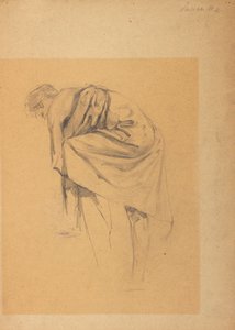 Figure Study of a Woman Bending to the Left by Franz Jaschke