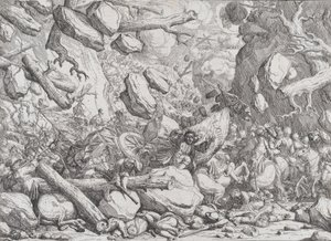 Maximilian Emanuel and the Bavarian Army in a Narrow Pass in the Tyrol by Franz Joachim Beich