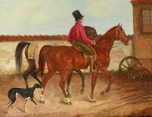 Horse Leading Rider and Dog (after Franz Krüger) by Franz Krüger