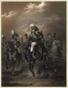 Tsar Nicholas I with Entourage by Franz Krüger