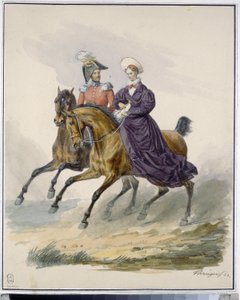 Emperor Nicholas I and Empress Alexandra Fedorovna by Franz Krüger