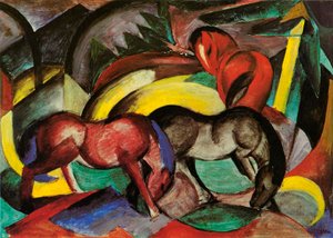 Three Horses, 1912 by Franz Marc