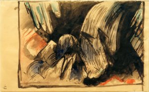 Waterfall in the Mountains by Franz Marc