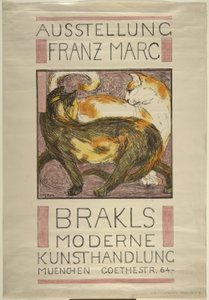 Two Cats by Franz Marc
