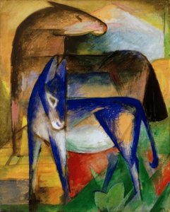 Two Blue Donkeys
