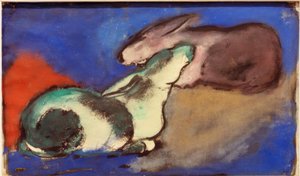 Two Sleeping Hares
