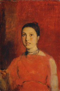Girl in Red Dress by Franz Rumpler