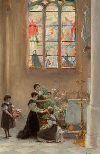Feast of St. Mary in a Church in Venice by Franz Russ der Jüngere