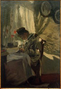 Seamstress at the Window by Franz Skarbina