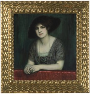 Mary with a dark hat by Franz Stuck Ritter von