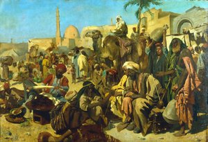 A Market in Cairo by Franz Theodor Wurbel