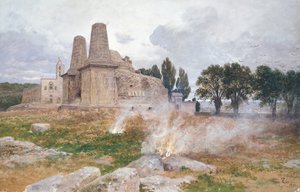 Ruins of a Temple, South America by Franz Thiele