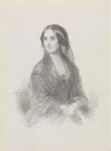 Portrait of a Lady in Spanish Costume, Seated, Half-Length by Franz Xaver Winterhalter