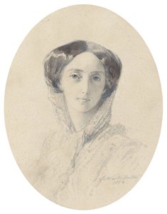 Portrait of Grand Duchess Olga Nikolaevna of Russia, Queen of Württemberg by Franz Xaver Winterhalter