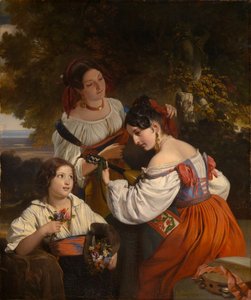 Roman Genre Scene by Franz Xaver Winterhalter