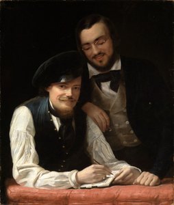 Self-Portrait of the Artist with Brother by Franz Xaver Winterhalter