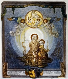 Faith is substance of things we hope for, And evidence of those that are not seen, And this appears to me its quiddity, canto XXIV, Heaven, Divine Comedy by Dante Alighieri, illustration by Franz von Bayros by Franz von  Bayros