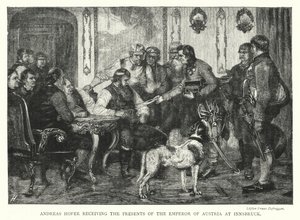Andreas Hofer Receiving the Presents of the Emperor of Austria at Innsbruck by Franz von (after) Defregger