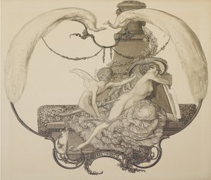 Design for a bookplate by Franz von Bayros