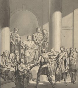 Assembly of Roman Figures, from Regulus, a play by Collin, 19th century by Franz von Hauslab