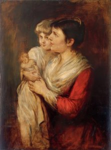 Clementine von Schön-Renz with Her Daughter Hanna Elisabeth by Franz von Lenbach