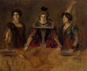 Group Portrait: Three Ladies in Costume (Miss Heuberger, Mrs. Obermayer, and Mrs. Putz)