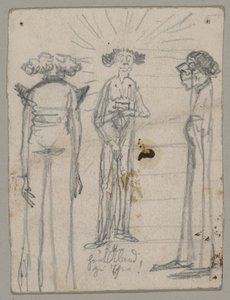 Caricature of Three Gaunt Old Persons by Franz von Lenbach