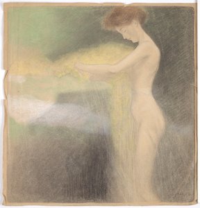 Female Nude with Outstretched Hands to the Left by Franz von Matsch