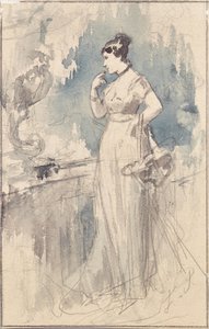 Lady in a Long Dress by Franz von Persoglia