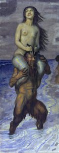 Faun and Mermaid by Franz von Stuck