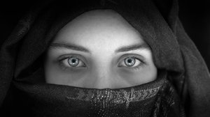Intense Veiled Eyes by Franziskus Pfleghart