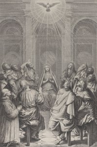 The Pentecost, with the Apostles and the Virgin Sitting in a Circle