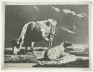 Landscape with Cow and Sheep