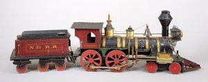Railroad Engine & Tender Model, 1877