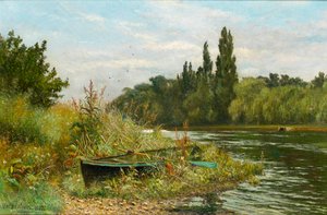 A Quiet Spot on the River Thames by Fred Hines