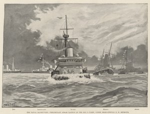 The Naval Manoeuvres, Preliminary Steam Tactics of the Red B Fleet, under Rear-Admiral E H Seymour by Fred T. Jane