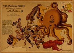 John Bull and his Friends. A Serio-Comic Map of Europe by Fred W. Rose